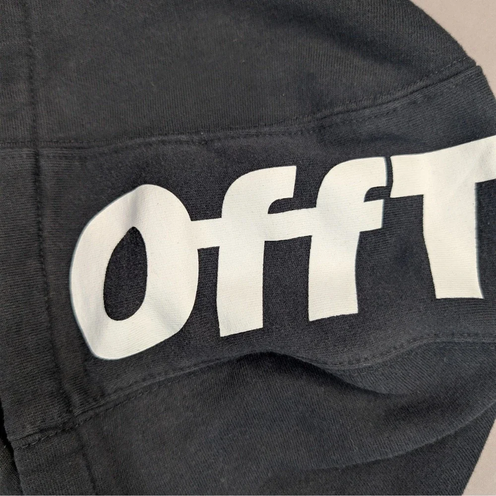 Vans Off The Wall Hoodie Black Logo Pullover Mens M Streetwear